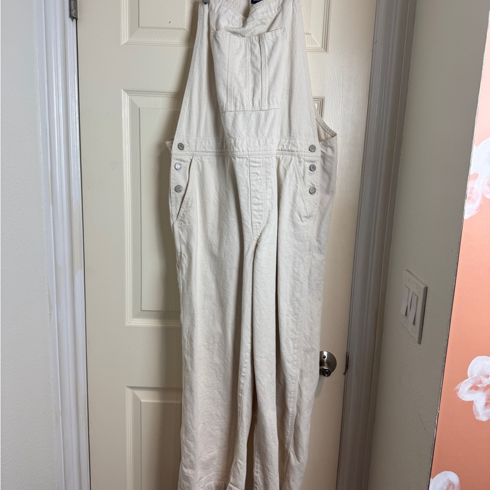 GAP Women's Cream Jeans Overalls